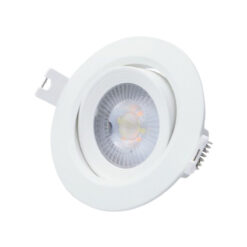 ספוט שקוע תקרה/גבס מתכוונן | עגול | לבן | OMEGA | LOR-7W-CCT | Φ95x46mm | 38° | 580Lm/CCT-3 | 7W | LORENZO