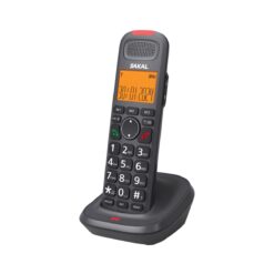 טלפון אלחוטי מוגבר לגיל השלישי, עם תצוגה - שחור - SAKAL - 104250 - D-1015