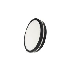 צמוד תקרה/קיר מוגן מים - עגול,  עם טבעת היקפית מוארת, גוף שחור - OMEGA - OM-MONO-28W-CCT-BK-S - IP65 - 200ØX40Hmm - CCT-3 - 28W - MONO SLIM