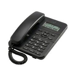 טלפון שולחני מתקדם, עם תצוגה דיגיטלית - שחור - SAKAL - 104253-BK - S-150