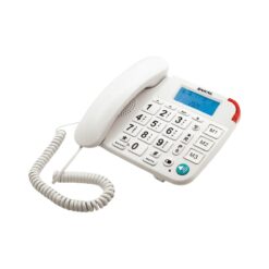 טלפון שולחני מוגבר לגיל השלישי, עם תצוגה כחולה - לבן - SAKAL - 104251 - TSD-813