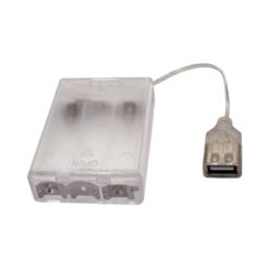 מארז סוללות ושקע EUROLUX - LED-STRING/USB - 3XAA - USB TYPE-A