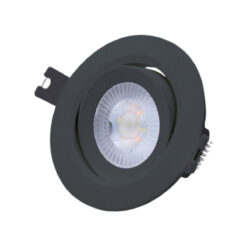 ספוט שקוע תקרה/גבס מתכוונן | עגול | שחור | OMEGA | LOR-7W-CCT-BK | Φ95x46mm | 38° | 580Lm/CCT-3 | 7W | LORENZO