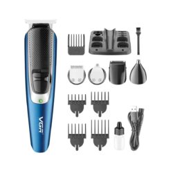 מכונת תספורת מקצועית נטענת, 5 ב-1, עם קוצץ אף - VGR - 104187 - V-172