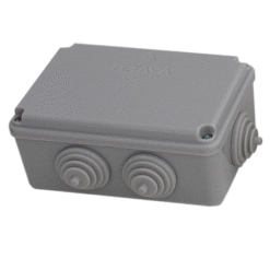 קופסת הסתעפות מרובעת + פטמות - STRONG BOX - 4432 - IP55 - 850C - 120X80