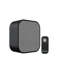 פעמון דלת DC, דיגיטלי, אלחוטי, SPEAKER 147, צבע: שחור, 36 מנגינות - OMEGA - OM-SPEAKER147-DC-BK - IP44