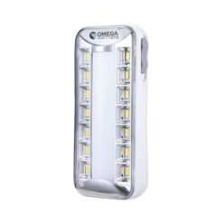 תאורת חירום ניידתּ/פנס נטען | 260/450Lm | 10+14 LED | Micro USB | סוללת ליתיום OMEGA | OM-L14L10-15 | 3.7V/0.8Ah
