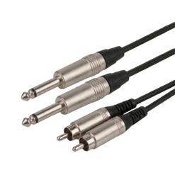כבל סאונד מקצועי - 2X PL 6.3 (Mono) - 2X RCA - אורך כ-2 מטר - PROAUDIO - 103528 - SKL-865