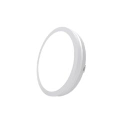 צמוד תקרה/קיר מוגן מים - עגול,  עם טבעת היקפית מוארת, גוף לבן - OMEGA - OM-MONO-40W-CCT - IP65 - 300ØX50Hmm - CCT-3 - 40W - MONO