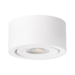 צילינדר מתכוונן צמוד תקרה | לבן | OMEGA | OM-LUKA-10W-CCT-WH | IP20 | Ø100X50 | 36° | 900Lm | CCT-3 | 10W | LUKA