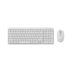 סט מקלדת ועכבר אלחוטיים - Bluetooth - צבע: Offwhite, דגם: Logitech - 92001-352-00 - MK250