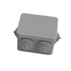 קופסת הסתעפות מרובעת + פטמות - STRONG BOX - 4430 - IP44 - 850C - 80X80