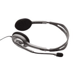 אוזניות קשת ומיקרופון חוטי - Stereo - צבע שחור - דגם: Logitech - H110