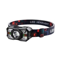 פנס ראש מקצועי נטען כולל חיישן - OMEGA - OM-HL-RC-SENSOR - Type-C - 3W
