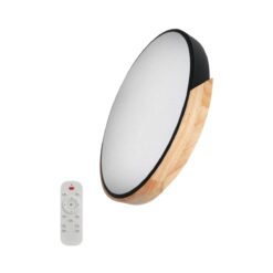 צמוד תקרה | עם שלט | גוף שחור/עץ | OMEGA | OM-VGS50-80W-RC-BKWD | 500Ø | CCT-3 | 80W | VEGAS