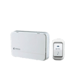 פעמון דלת DC, דיגיטלי, אלחוטי, DB182, צבע: לבן, 51 מנגינות - OMEGA - DB182-B-WH - IP44