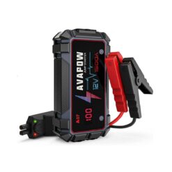 בוסטר התנעה/סוללת חירום 12000mAH עם פנס, תצוגה דיגיטלית - SAKAL - 107087 - A07 AVAPOW