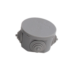 קופסת הסתעפות עגולה + פטמות - STRONG BOX - 4433 - IP44 - 850C - 70Ø