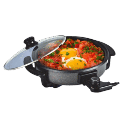 מולטי שף, סיר/מחבת, בישול בריאותי מקלובה עם וסת עוצמה 190°C , צבע: שחור - BENATON - BT-5899 - 1500W