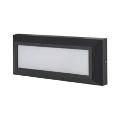 צמוד קיר/חומה/שבילית - סדרת אסטרו, גוף שחור - EUROLUX - WL-050BK/WW - IP54 - 400Lm/3000K - 10W