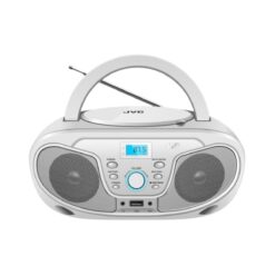 רדיו דיסק נייד עם בולוטוס וחיבור USB - לבן - JVC - RD-N327W