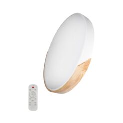 צמוד תקרה | עם שלט | גוף לבן/עץ | OMEGA | OM-VGS60-100W-RC-WHWD | 600Ø | CCT-3 | 100W | VEGAS