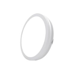 צמוד תקרה/קיר מוגן מים - עגול,  עם טבעת היקפית מוארת, גוף לבן - OMEGA - OM-MONO-60W-CCT - IP65 - 505ØX50Hmm - CCT-3 - 60W - MONO