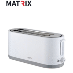 מצנם / טוסטר קופץ 4 פרוסות, לבן, דגם לונדון - MATRIX - MX-T4006-WH - 1400W