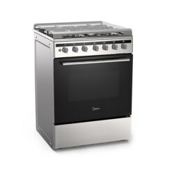 תנור אפייה משולב עומד ברוחב 60 ס"מ, צבע: נירוסטה דגם: MIDEA - 6726 - 24DMS4G113