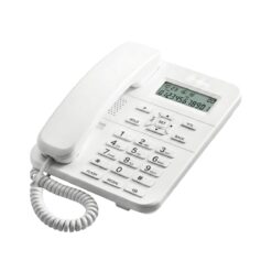 טלפון שולחני מתקדם, עם תצוגה דיגיטלית - לבן - SAKAL - 104253-W - S-150