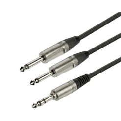 כבל סאונד מקצועי - 2X PL 6.3 (Mono) - PL 6.3 (Stereo) - אורך 5 מטר - PROAUDIO - 103524 - SKL-854